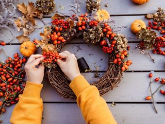 Jak zrobić jesienny wieniec na drzwi